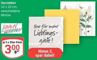 Globus Servietten Angebot