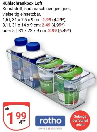 Globus Rotho Kühlschrankbox Loft Angebot