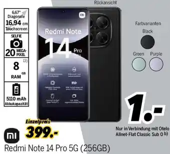 MEDIMAX Redmi Note 14 Pro 5G (256GB) Angebot