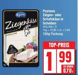 Edeka Peynoos Ziegen- oder Schafskäse in Scheiben Angebot