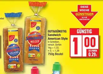 Edeka GUT&GÜNSTIG Sandwich American Style Angebot