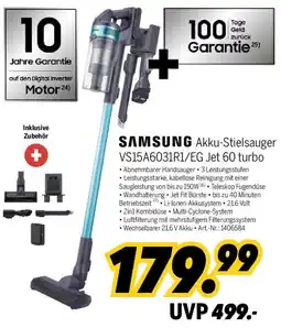 MEDIMAX SAMSUNG Akku-Stielsauger VS15A6031R1/EG Jet 60 turbo Angebot