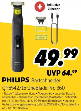 MEDIMAX PHILIPS Bartschneider QP6542/15 OneBlade Pro 360 Angebot