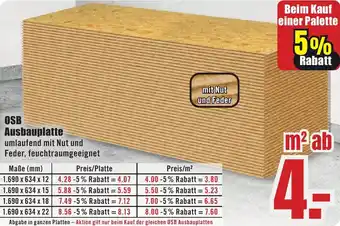 B1 Discount Baumarkt OSB Ausbauplatte Angebot