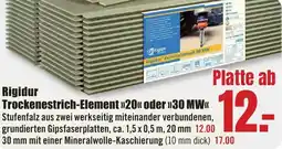 B1 Discount Baumarkt Rigidur Trockenestrich-Element 20 oder 30 MW Angebot