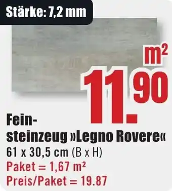 B1 Discount Baumarkt Feinsteinzeug Legno Rovere Angebot