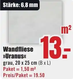 B1 Discount Baumarkt Wandfliese Uranus Angebot