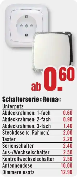 B1 Discount Baumarkt Schalterserie Roma Angebot