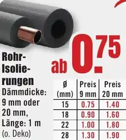 B1 Discount Baumarkt Rohr Isolierungen Angebot