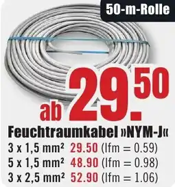 B1 Discount Baumarkt Feuchtraumkabel NYM-J Angebot