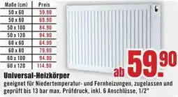 B1 Discount Baumarkt Universal-Heizkörper Angebot