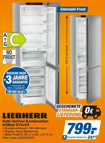 expert Techno Land LIEBHERR Kühl-Gefrier-Kombination KGNsd 57Vc03 Angebot