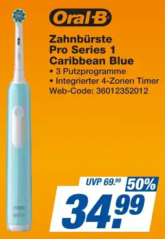 expert Techno Land Oral-B Zahnbürste Pro Series 1 Caribbean Blue Angebot