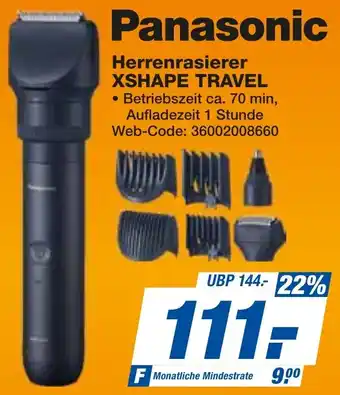 expert Techno Land Panasonic Herrenrasierer XSHAPE TRAVEL Angebot