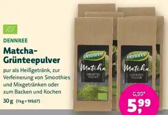 Biomarkt DENNREE Matcha Grünteepulver Angebot