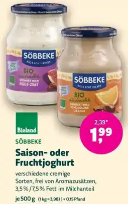 Biomarkt SÖBBEKE Saison- oder Fruchtjoghurt Angebot