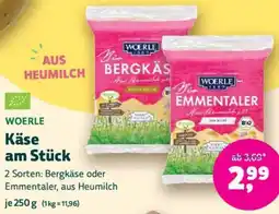 Biomarkt WOERLE Käse am Stück Angebot