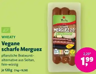 Biomarkt WHEATY Vegane scharfe Merguez Angebot