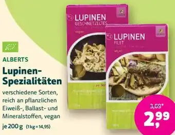 Biomarkt ALBERTS Lupinen Spezialitäten Angebot