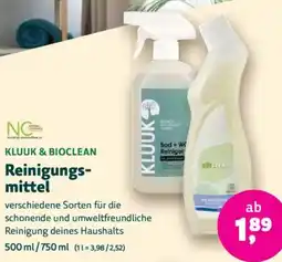 Biomarkt KLUUK & BIOCLEAN Reinigungsmittel Angebot