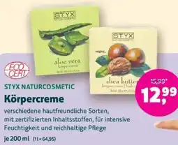 Biomarkt STYX NATURCOSMETIC Körpercreme Angebot