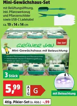 Thomas Philipps GRÜNER JAN Mini-Gewächshaus-Set Angebot