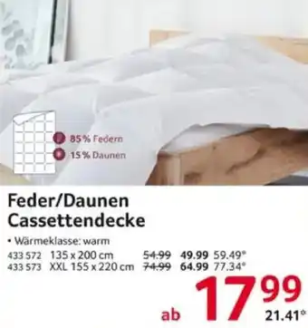 Selgros Feder/Daunen Cassettendecke Angebot