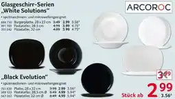 Selgros ARCOROC Glasgeschirr-Serien ,,White Solutions" oder ,,Black Evolution" Angebot