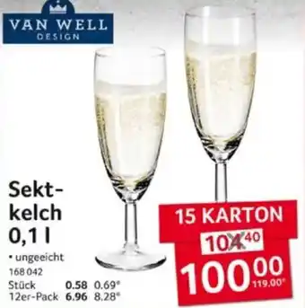 Selgros VAN WELL Sektkelch Angebot