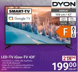 Selgros DYON LED-TV iGoo-TV 43F Angebot