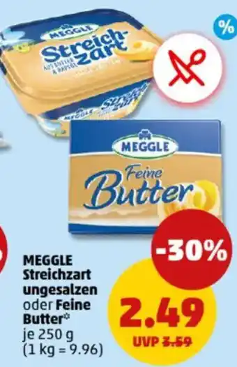 PENNY MEGGLE Streichzart ungesalzen oder Feine Butter Angebot