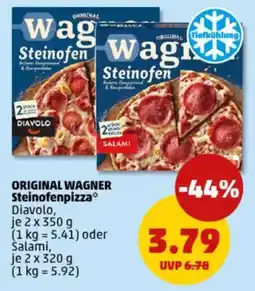 PENNY ORIGINAL WAGNER Steinofenpizza Angebot