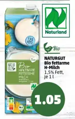 PENNY NATURGUT Bio fettarme H-Milch Angebot