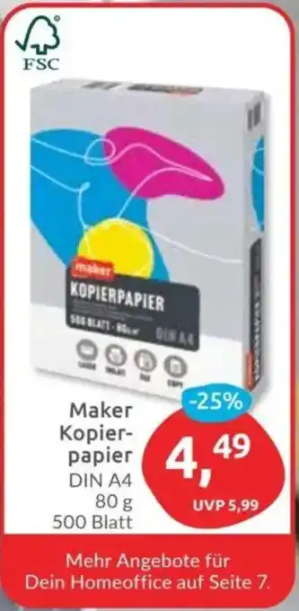 Budni Maker Kopierpapier DIN A4 Angebot