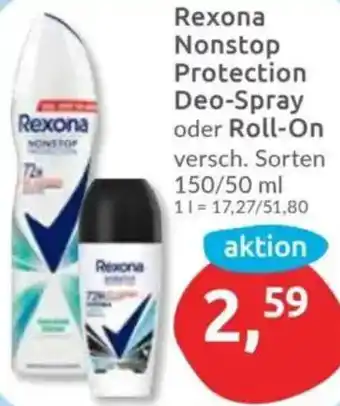 Budni Rexona Nonstop Protection Deo-Spray oder Roll-On Angebot