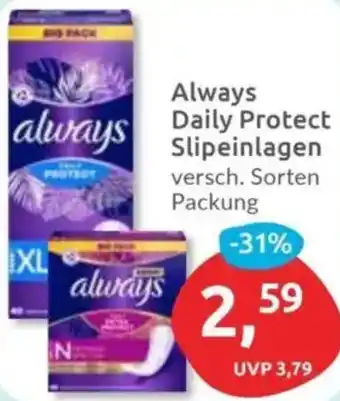 Budni Always Daily Protect Slipeinlagen Angebot