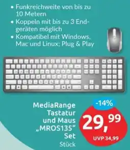 Budni MediaRange Tastatur und Maus ,,MROS135" Set Angebot