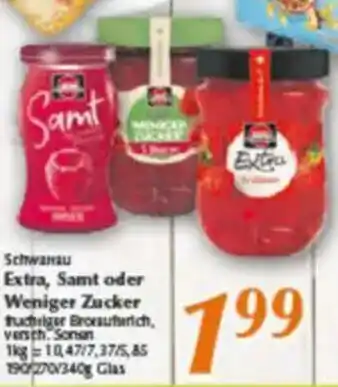 inkoop Schwartau Extra, Samt oder Weniger Zucker Angebot