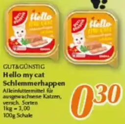 inkoop GUT&GÜNSTIG Hello my cat Schlemmerhappen Angebot