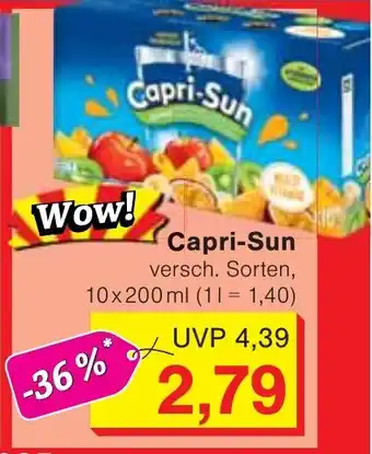 Wiglo Wunderland Capri-Sun Angebot