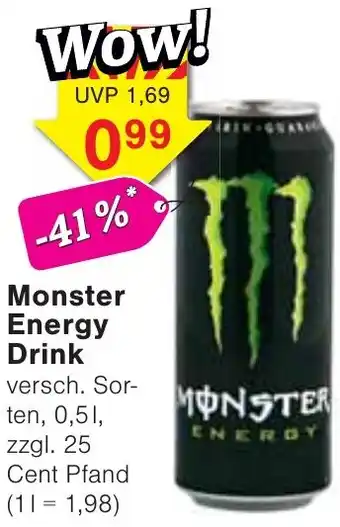 Wiglo Wunderland Monster Energy Drink Angebot