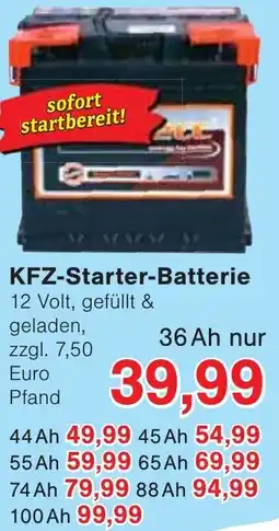 Wiglo Wunderland KFZ-Starter-Batterie Angebot