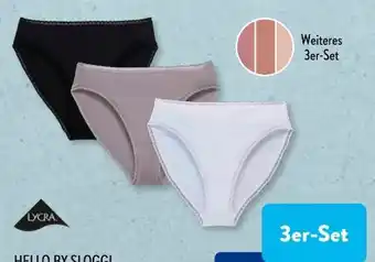 Aldi Süd Hello by Sloggi Damen Taillenslips 3er-Set Angebot