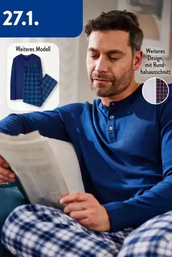 Aldi Süd Up2Fashion Herren Flanell-Pyjama Angebot