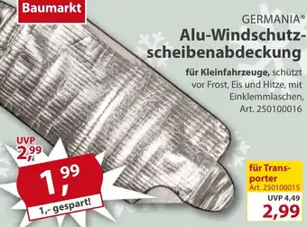 Sonderpreis Baumarkt GERMANIA Alu-Windschutzscheibenabdeckung Angebot