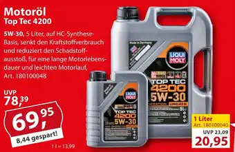 Sonderpreis Baumarkt LIQUI MOLY Motoröl Top Tec 4200 Angebot