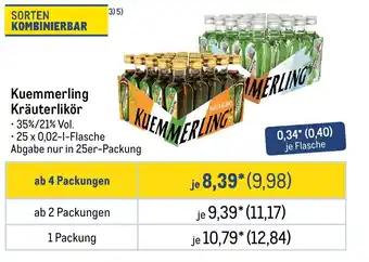 METRO Kuemmerling Kräuterlikör Angebot