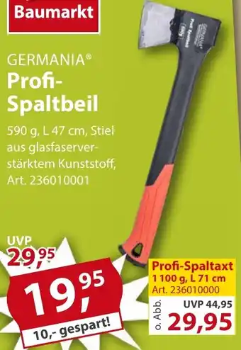 Sonderpreis Baumarkt GERMANIA Profi-Spaltbeil Angebot