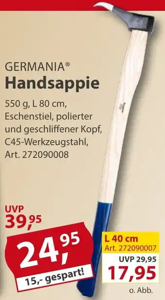 Sonderpreis Baumarkt GERMANIA Handsappie Angebot