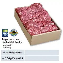 METRO Argentinisches Rinderfilet 3/4 lbs. Angebot